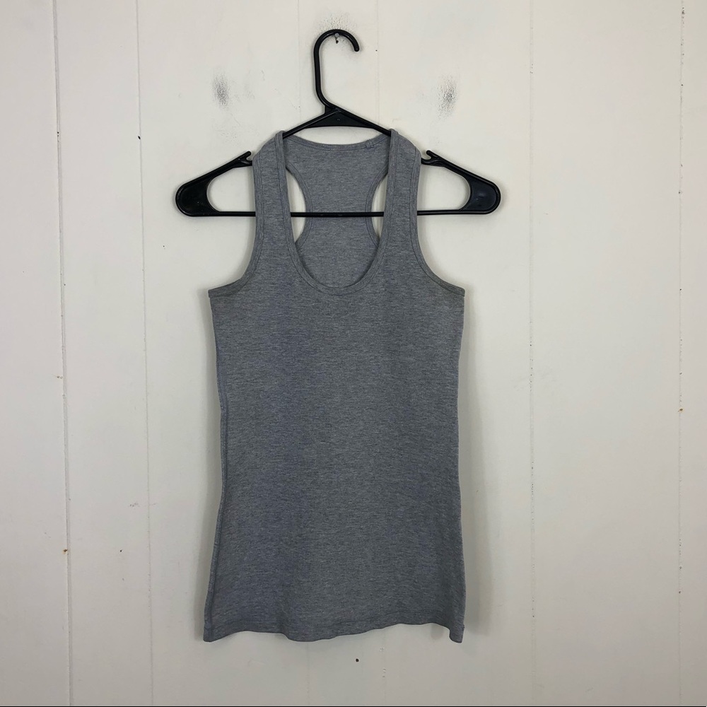 Lululemon Heather Grey Racer Back Tank Sz 6